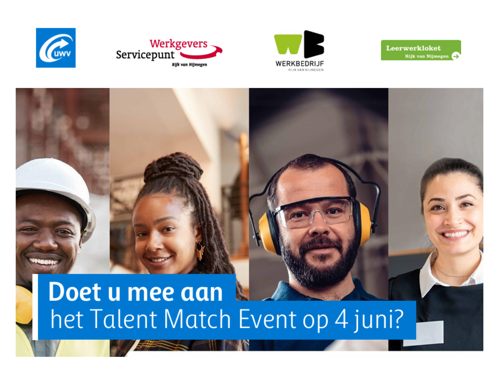 Talent Match Event: 4 juni in Nijmegen