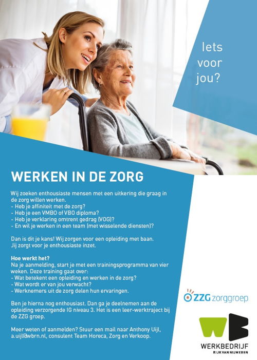 ZZG Zorggroep en WerkBedrijf slaan handen ineen
