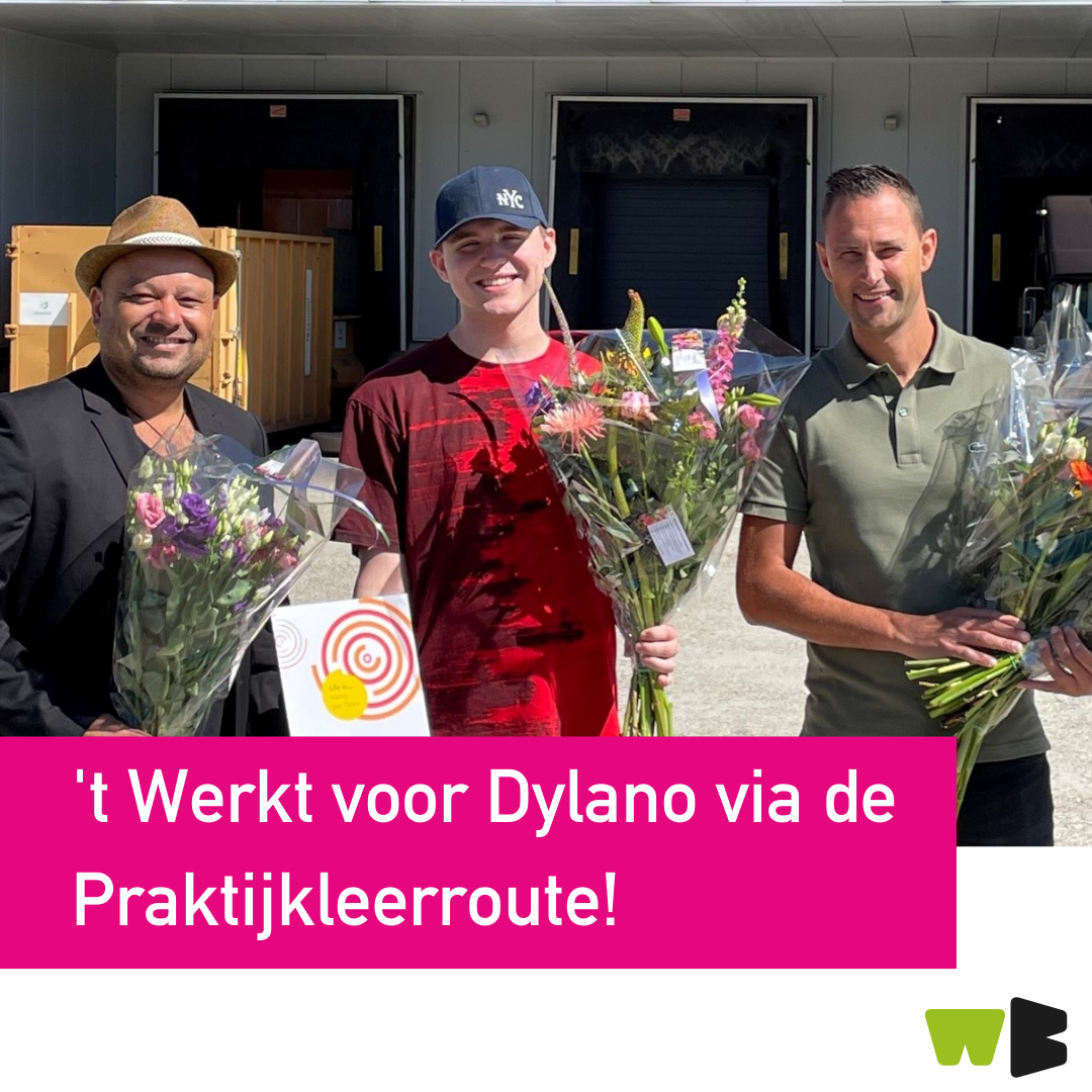 Dylano ontvangt mbo praktijkverklaring via de Praktijkleerroute